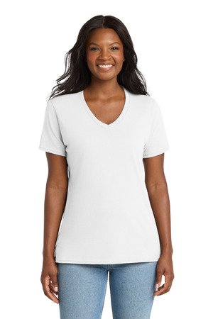 Port & Co Women's Core Cotton V-Neck Tee. LPC54V - Image 16