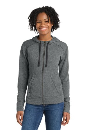 Sport-Tek Women's PosiCharge Tri-Blend Wicking Fleece Full-Zip Hooded Jacket LST293 - Image 2