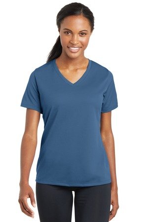 Sport-Tek Women's PosiCharge RacerMesh V-Neck Tee. LST340