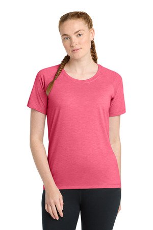 Sport-Tek Women's PosiCharge Tri-Blend Wicking Scoop Neck Raglan Tee. LST400 - Image 3