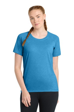Sport-Tek Women's PosiCharge Tri-Blend Wicking Scoop Neck Raglan Tee. LST400 - Image 4