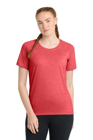 Sport-Tek Women's PosiCharge Tri-Blend Wicking Scoop Neck Raglan Tee. LST400 - Image 6