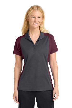 Sport-Tek Women's Colorblock Micropique Sport-Wick Polo. LST652 - Image 3