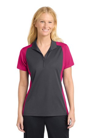 Sport-Tek Women's Colorblock Micropique Sport-Wick Polo. LST652 - Image 4