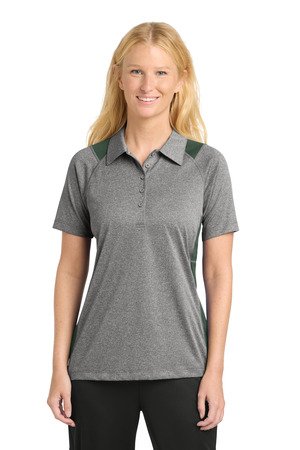 Sport-Tek Women's Heather Colorblock Contender Polo. LST665 - Image 3