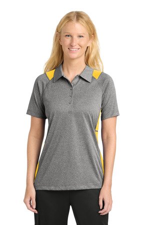 Sport-Tek Women's Heather Colorblock Contender Polo. LST665 - Image 4