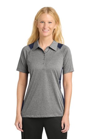 Sport-Tek Women's Heather Colorblock Contender Polo. LST665 - Image 8