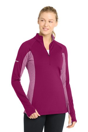 Sport-Tek Women's Sport-Wick Stretch Contrast 1/4-Zip Pullover. LST854 - Image 2