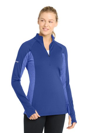 Sport-Tek Women's Sport-Wick Stretch Contrast 1/4-Zip Pullover. LST854 - Image 4