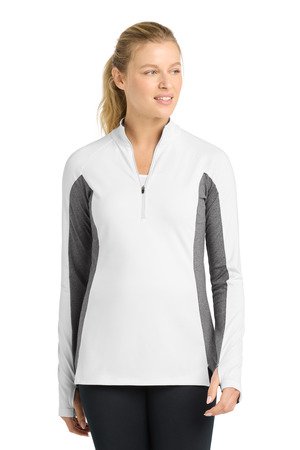 Sport-Tek Women's Sport-Wick Stretch Contrast 1/4-Zip Pullover. LST854 - Image 5