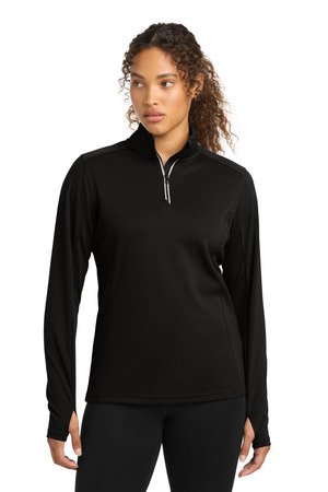 Sport-Tek Women's Sport-Wick Textured 1/4-Zip Pullover. LST860