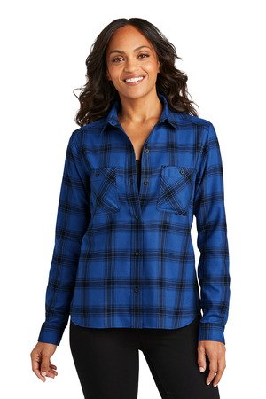 Port Authority Women's Plaid Flannel Shirt LW669 - Image 5