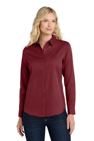 Port Authority Women's Long Sleeve SuperPro React Twill Shirt. LW808