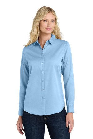 Port Authority Women's Long Sleeve SuperPro React Twill Shirt. LW808 - Image 2