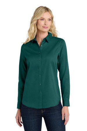Port Authority Women's Long Sleeve SuperPro React Twill Shirt. LW808 - Image 7