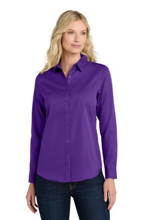 Port Authority Women's Long Sleeve SuperPro React Twill Shirt. LW808 - Image 8