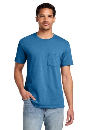 Port & Co Beach Wash Garment-Dyed Pocket Tee. PC099P - Image 2