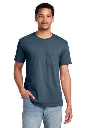 Port & Co Beach Wash Garment-Dyed Pocket Tee. PC099P - Image 4