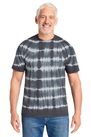 Port & Co Allover Stripe Tie-Dye Tee PC142 - Image 6