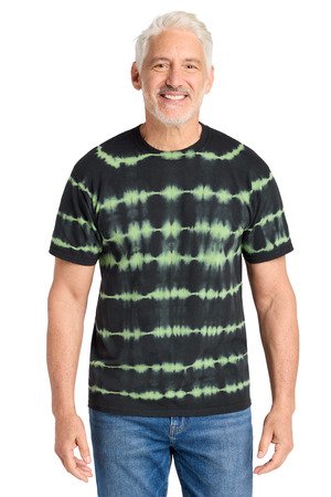 Port & Co Allover Stripe Tie-Dye Tee PC142