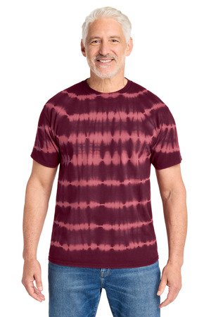Port & Co Allover Stripe Tie-Dye Tee PC142 - Image 2