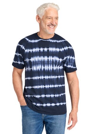 Port & Co Allover Stripe Tie-Dye Tee PC142 - Image 5