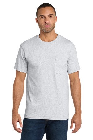 Port & Co Core Cotton Pocket Tee. PC54P