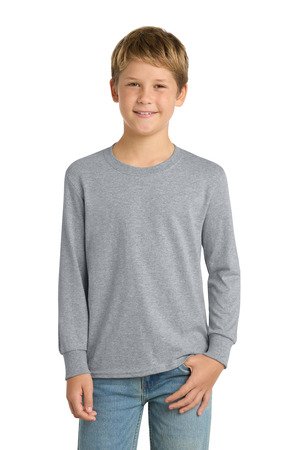 Port & Co Youth Long Sleeve Core Cotton Tee. PC54YLS - Image 2