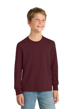 Port & Co Youth Long Sleeve Core Cotton Tee. PC54YLS - Image 3