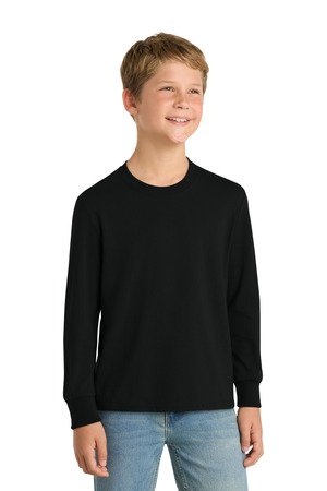 Port & Co Youth Long Sleeve Core Cotton Tee. PC54YLS - Image 5