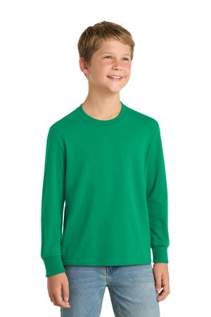 Port & Co Youth Long Sleeve Core Cotton Tee. PC54YLS - Image 14