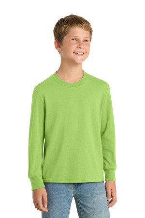 Port & Co Youth Long Sleeve Core Cotton Tee. PC54YLS - Image 6