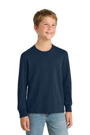 Port & Co Youth Long Sleeve Core Cotton Tee. PC54YLS - Image 7