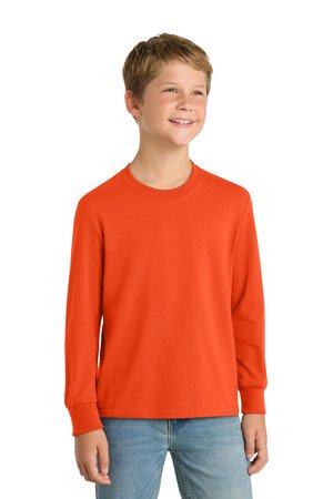 Port & Co Youth Long Sleeve Core Cotton Tee. PC54YLS - Image 15