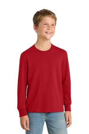 Port & Co Youth Long Sleeve Core Cotton Tee. PC54YLS - Image 9