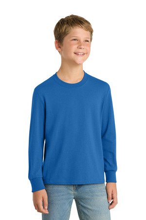 Port & Co Youth Long Sleeve Core Cotton Tee. PC54YLS - Image 10