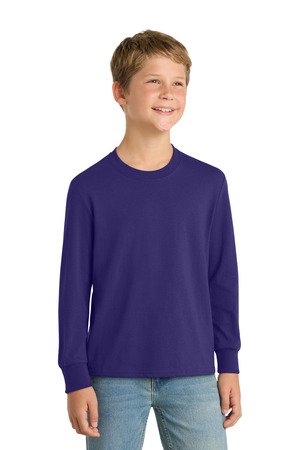 Port & Co Youth Long Sleeve Core Cotton Tee. PC54YLS - Image 21