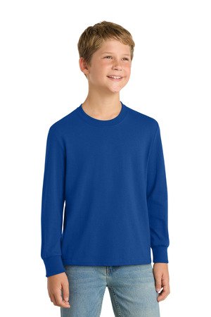 Port & Co Youth Long Sleeve Core Cotton Tee. PC54YLS - Image 20