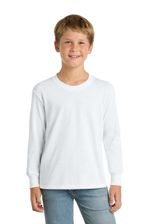 Port & Co Youth Long Sleeve Core Cotton Tee. PC54YLS - Image 12
