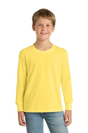 Port & Co Youth Long Sleeve Core Cotton Tee. PC54YLS - Image 13