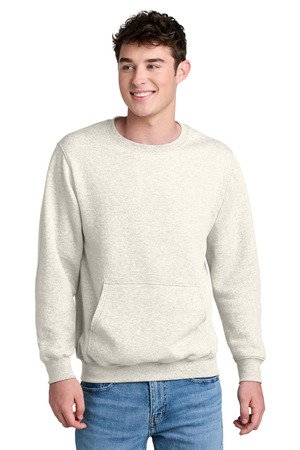 Port & Co Core Fleece Crewneck Pocket Sweatshirt PC78PKT - Image 4
