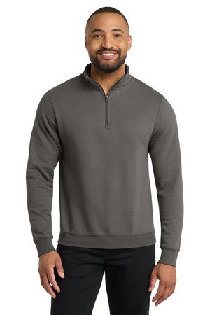 Port & Co Core Fleece 1/4-Zip Pullover Sweatshirt PC78Q - Image 2