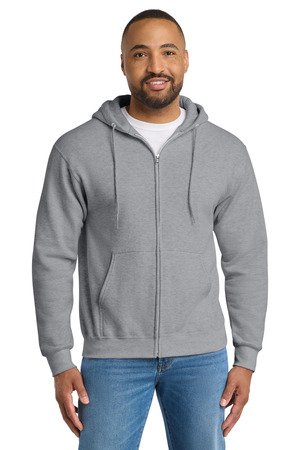 Port & Co Essential Fleece Full-Zip Hooded Sweatshirt. PC90ZH