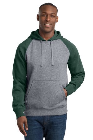 Sport-Tek Raglan Colorblock Pullover Hooded Sweatshirt. ST267 - Image 2