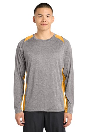 Sport-Tek Long Sleeve Heather Colorblock Contender Tee. ST361LS - Image 5