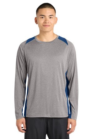 Sport-Tek Long Sleeve Heather Colorblock Contender Tee. ST361LS - Image 13