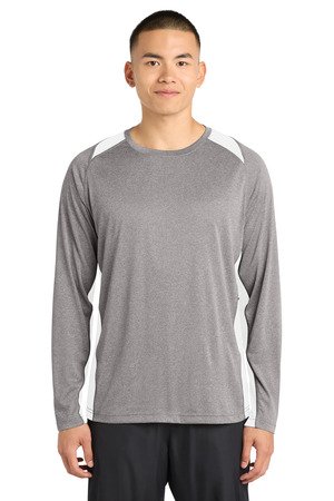 Sport-Tek Long Sleeve Heather Colorblock Contender Tee. ST361LS - Image 12