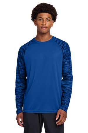 Sport-Tek Drift Camo Colorblock Long Sleeve Tee ST376LS - Image 5