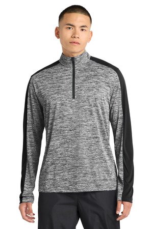 Sport-Tek PosiCharge Electric Heather Colorblock 1/4-Zip Pullover. ST397