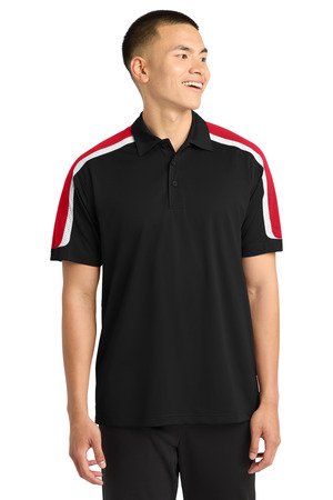 Sport-Tek Tricolor Shoulder Micropique Sport-Wick Polo. ST658 - Image 2